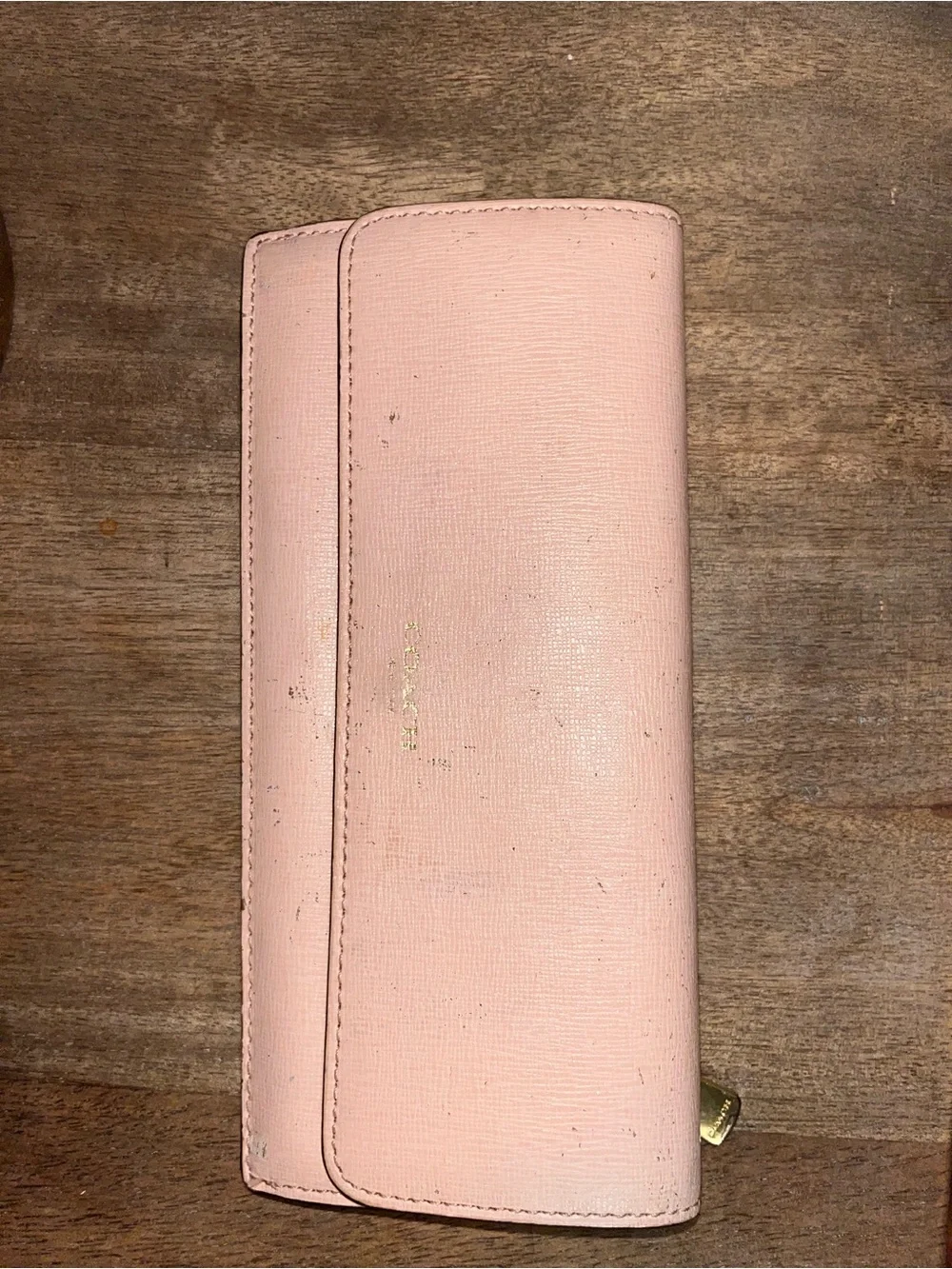 Coach Pink Slim Bifold Wallet with Zip Coin Pocket